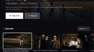 Title detail page with episodes list