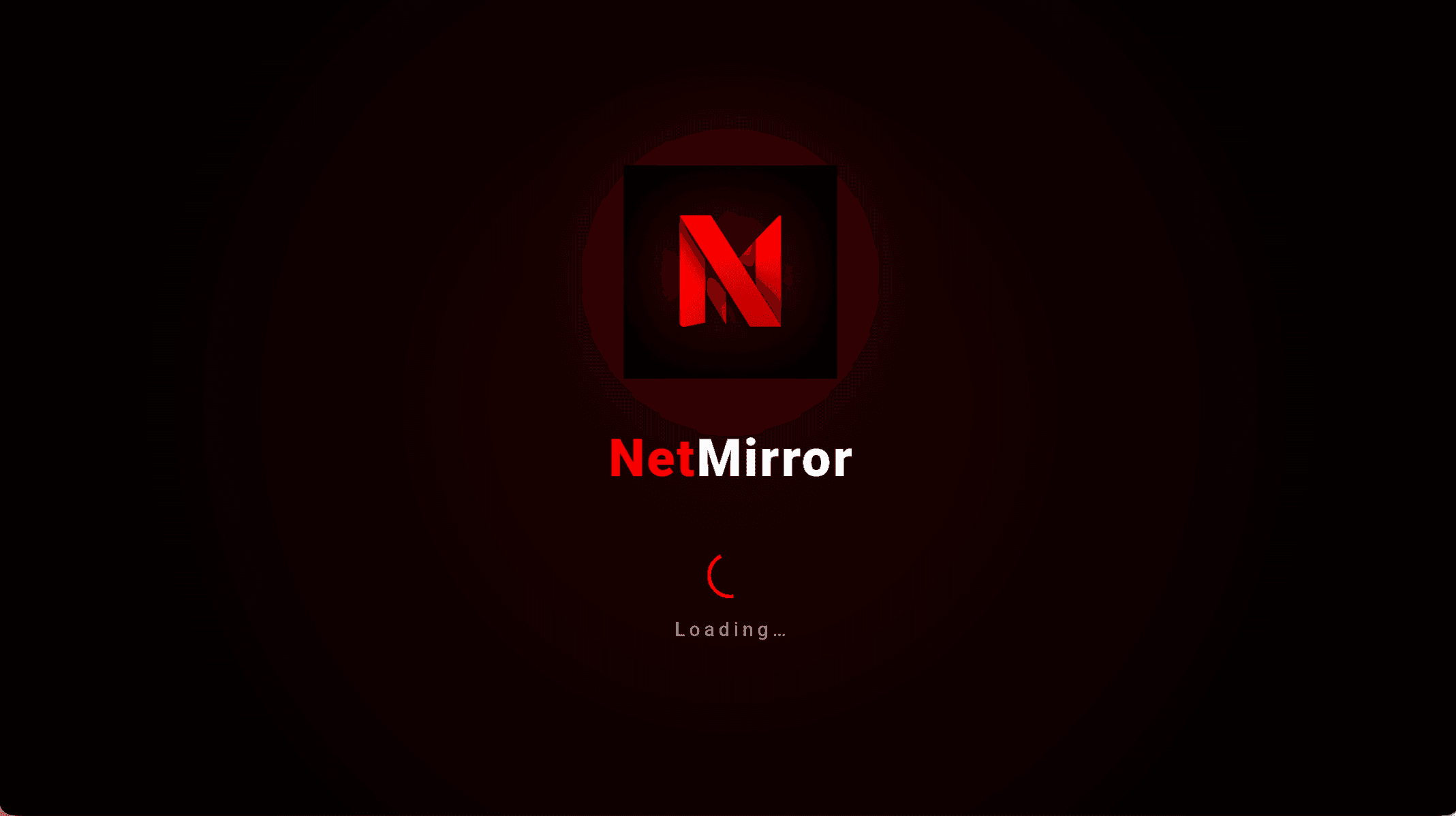 NetMirror TV splash / loading screen
